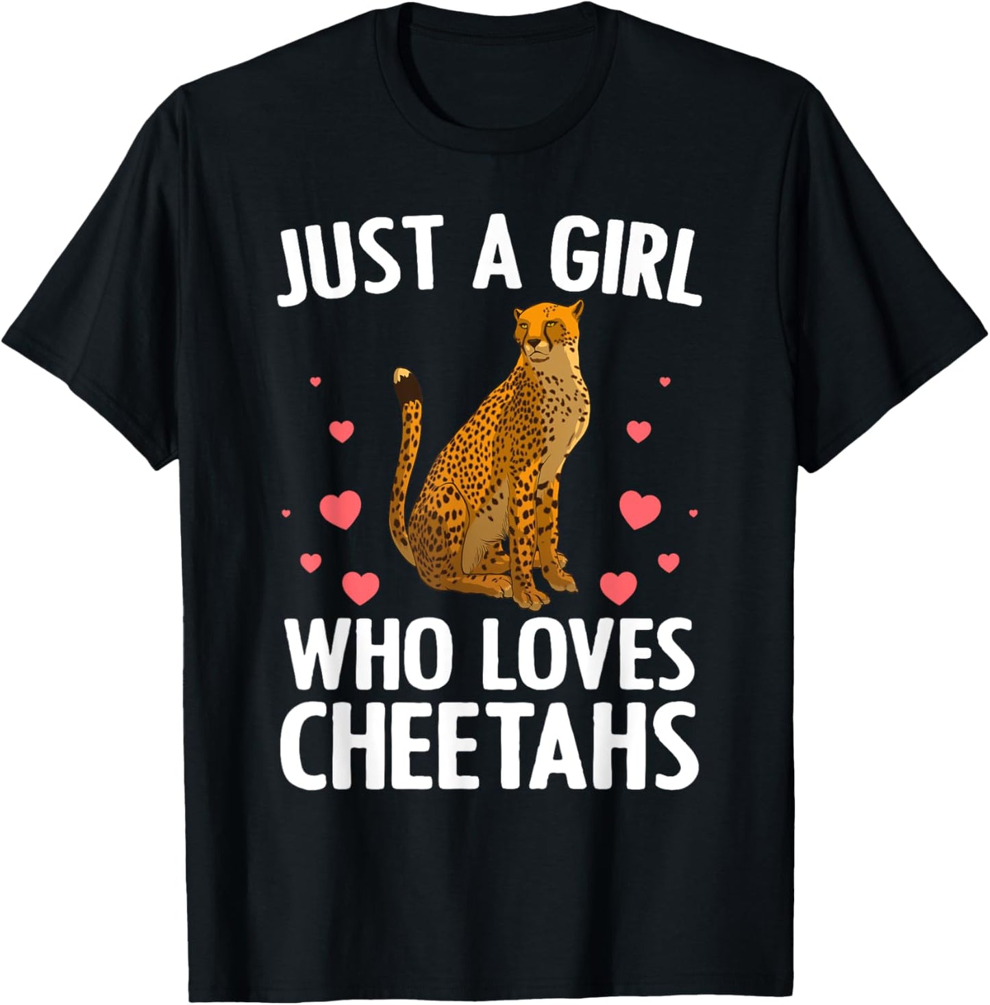 Cute Cheetah Design For Women Girls Cat Animal Cheetah Lover T-Shirt