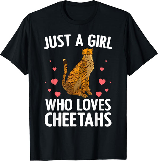 Cute Cheetah Design For Women Girls Cat Animal Cheetah Lover T-Shirt