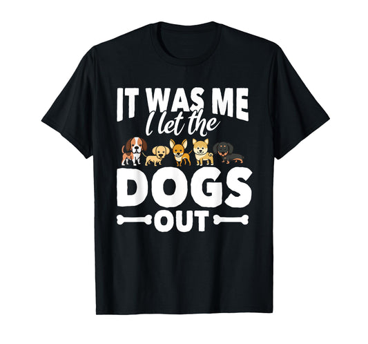 Funny Dog Gift Dog Owners Walking T-Shirt for Men Women Kids