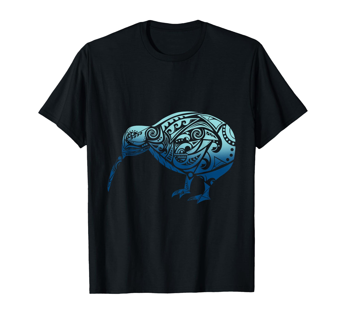 Polynesia Maori Kiwi Bird Ocean Blue New Zealand Souvenir T-Shirt