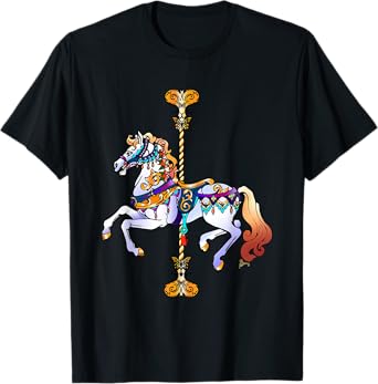 Carnival Carousel Horse Design T-Shirt