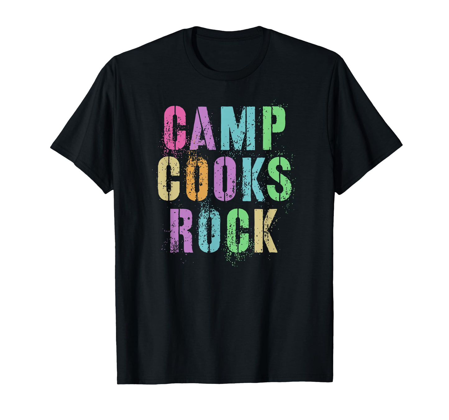 CAMP COOKS ROCKS Funny Campground Chef Crew Campsite Kitchen T-Shirt