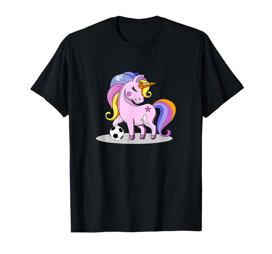 Unicorn Themed Soccer Girl Gifts For Soccer Mom T-Shirt