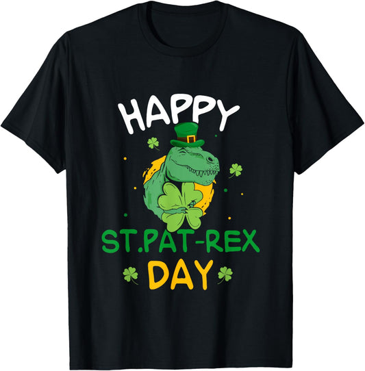 Happy St Pat Rex Day Shirt St Patricks Dinosaur Toddler Boys T-Shirt