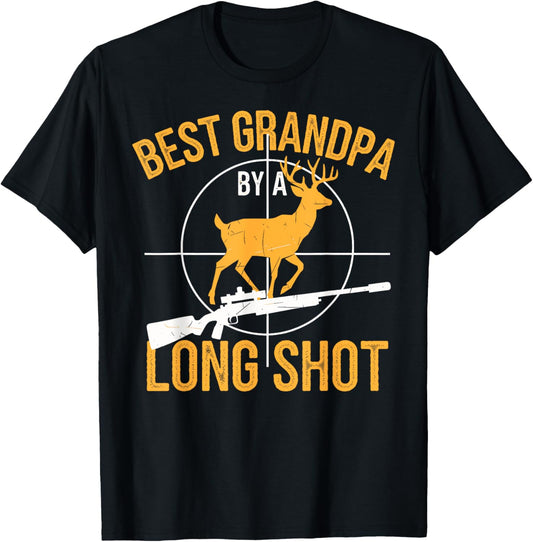 Best Grandpa Dad Buck Deer Hunter Grandfather Funny Hunting T-Shirt