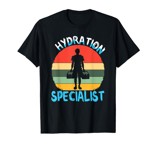 Hydration Specialist Team Manager Football Hydrated Waterboy T-Shirt