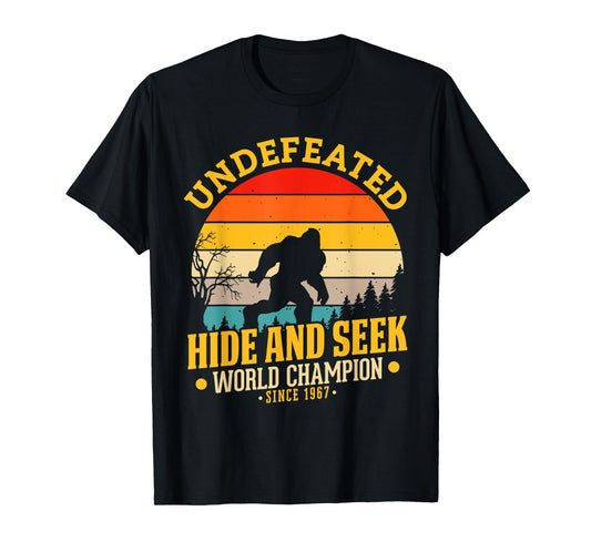 Vintage Bigfoot Undefeated Hide And Seek Champion T-Shirt