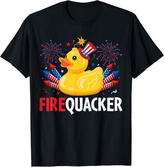 Funny Firecracker Duck 4th of July T-Shirt