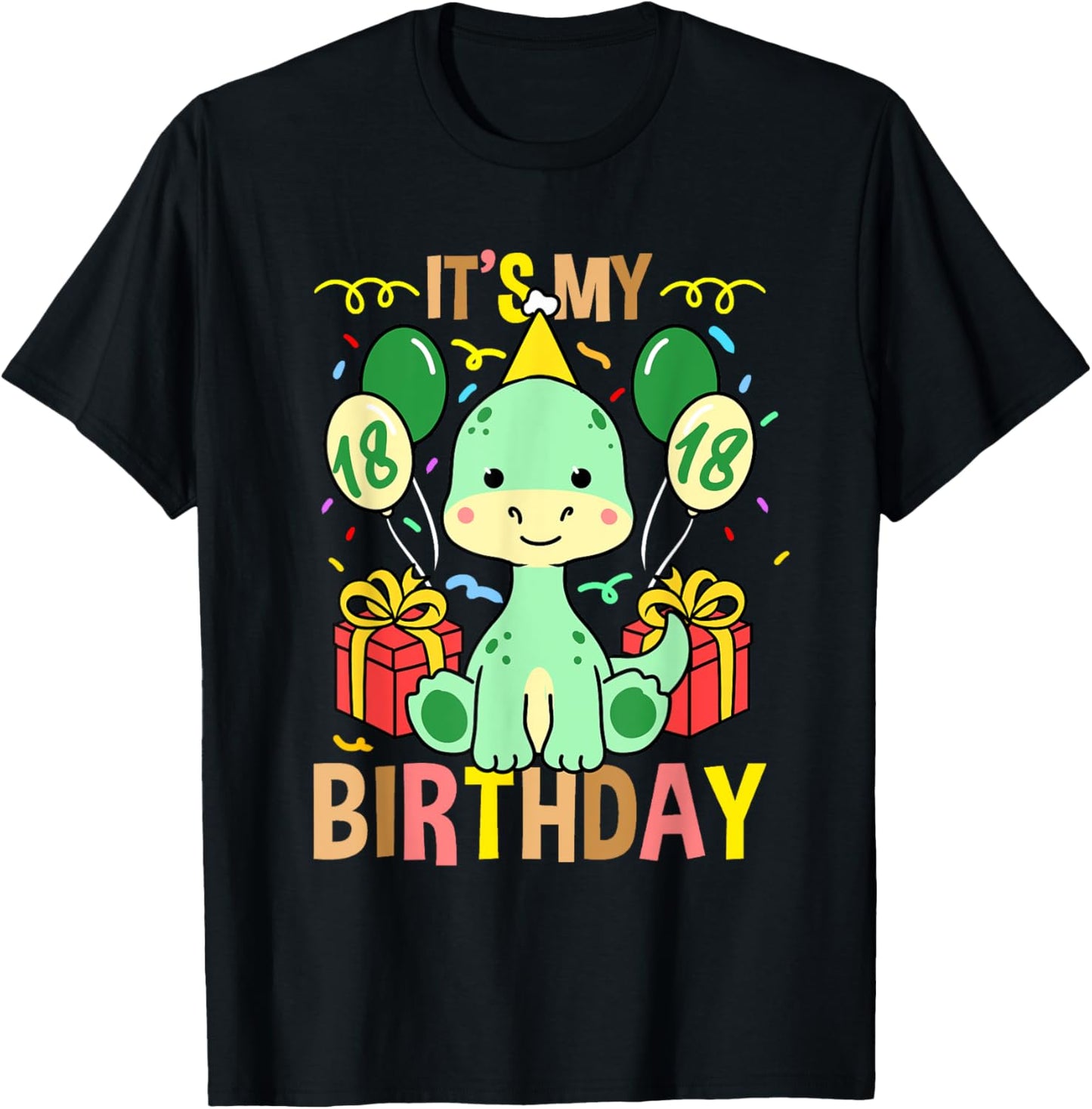 Its My 18th Birthday Brachiosaurus Dinosaur T-Shirt