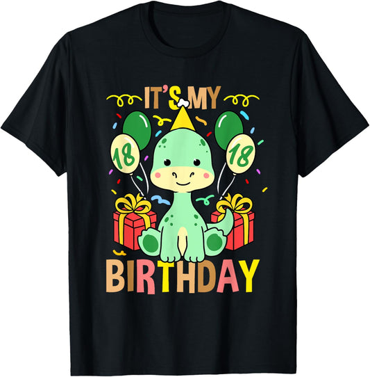 Its My 18th Birthday Brachiosaurus Dinosaur T-Shirt