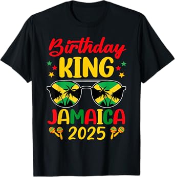 Birthday King Jamaica 2025 Jamaican Vacay Trip T-Shirt