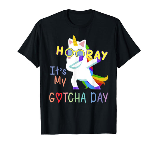 foster child adoption gifts Hooray It's My Gotcha Day kids T-Shirt