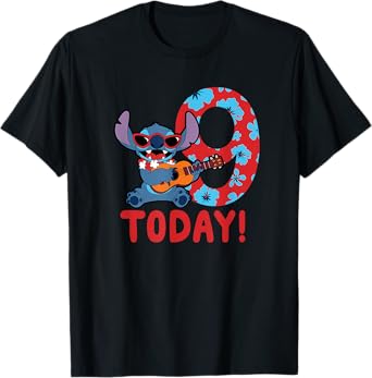 Disney Lilo & Stitch Tropical Birthday 9 Years Old Today T-Shirt