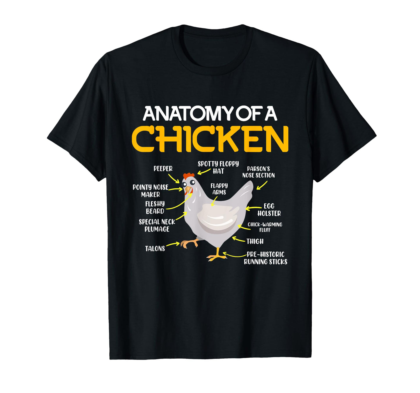 Anatomy of a Chicken Farmers Chicken Coop T-Shirt