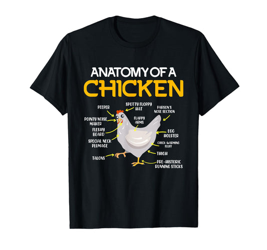 Anatomy of a Chicken Farmers Chicken Coop T-Shirt