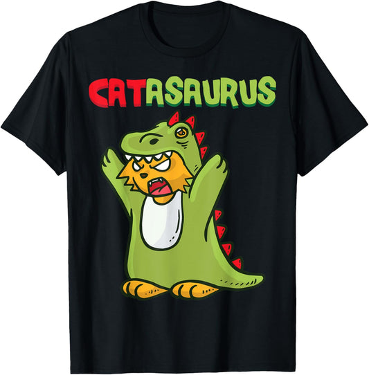 Catasaurus T-Rex Cat Dinosaur Cat Dino Kitten Halloween T-Shirt for Men Women Kids