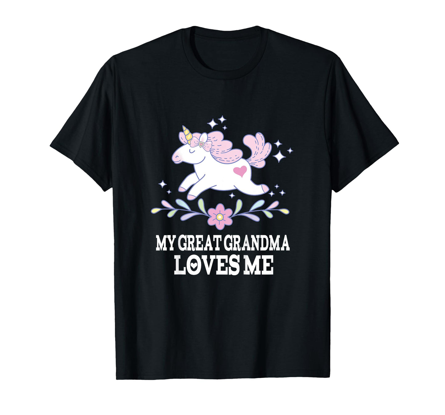 My Great Grandma Loves Me Girl Unicorn Granddaughter T-Shirt