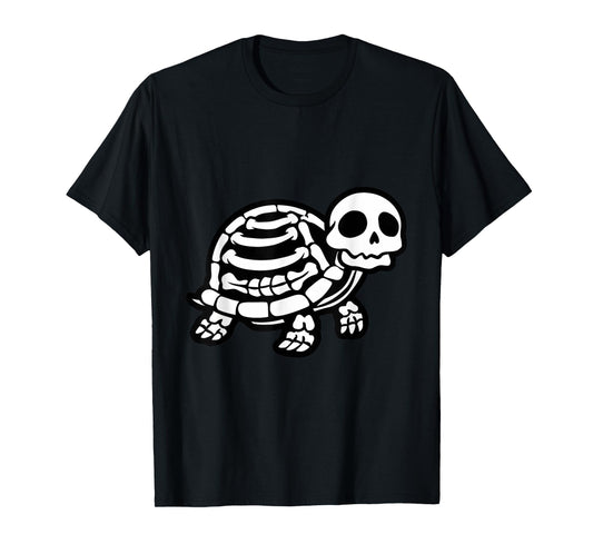 Cute Halloween Turtle Skeleton Tortoise Fossils Archeologist T-Shirt