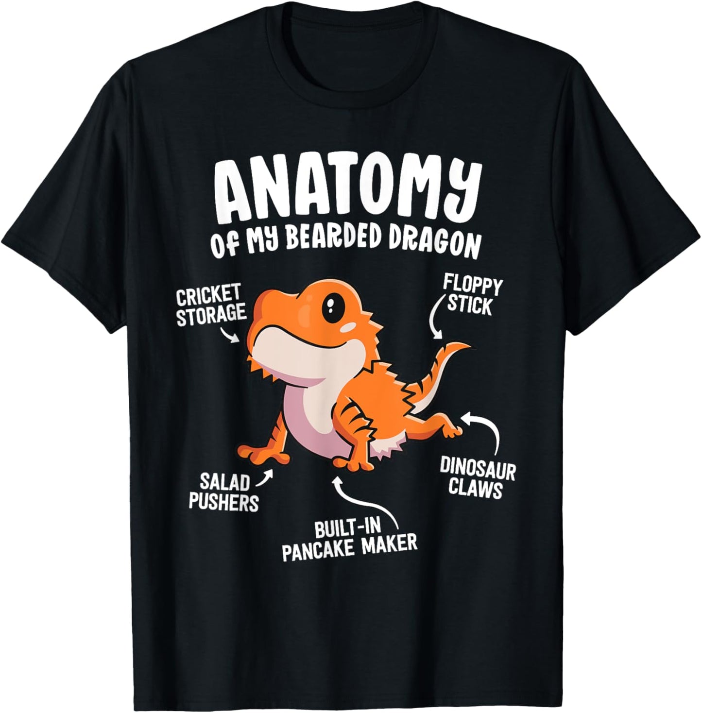 Anatomy Of A Bearded Dragon Shirt Gift For Reptile Lover T-Shirt