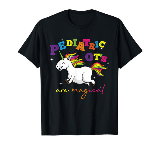 Cute Rainbow Unicorn Pediatric OT Occupational Therapy Gift T-Shirt