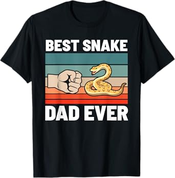 Best Snake Dad Ever Ball Python Owner Father's Day Retro T-Shirt