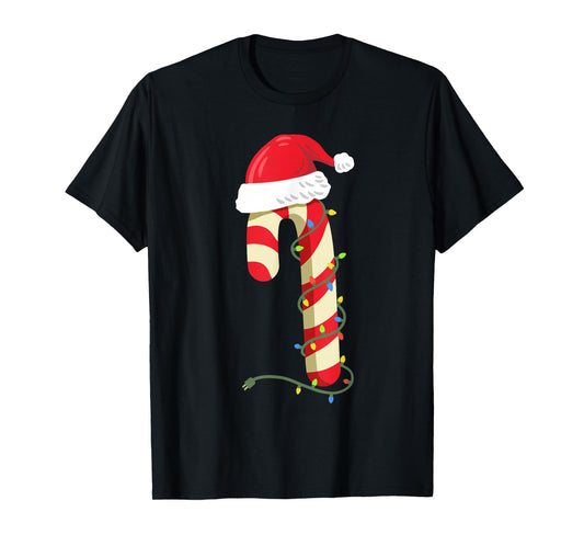Christmas Candy Cane Funny Santa Xmas Girls Boys Kids T-Shirt