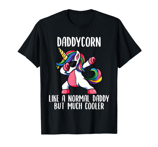 Unicorn Daddy Girl Birthday Party Apparel, DaddyCorn Cute T-Shirt