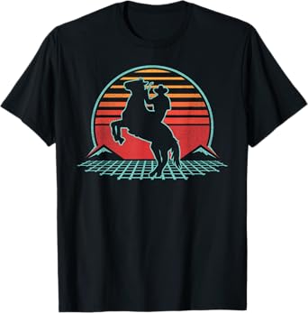 Rodeo Retro Vintage Country Cowboy 80s Horse Rider Gift T-Shirt