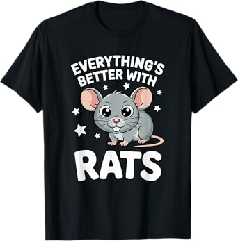 Cute Rat Lover Adults or Kids Boys Girls Rats T-Shirt