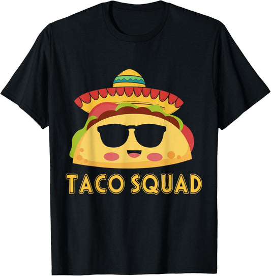 Cute Taco Squad Funny Mexican Food Lover Costume T-Shirt