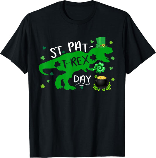 Happy St Pat Trex Day Dino St Patricks Day Toddler Boys Gift T-Shirt