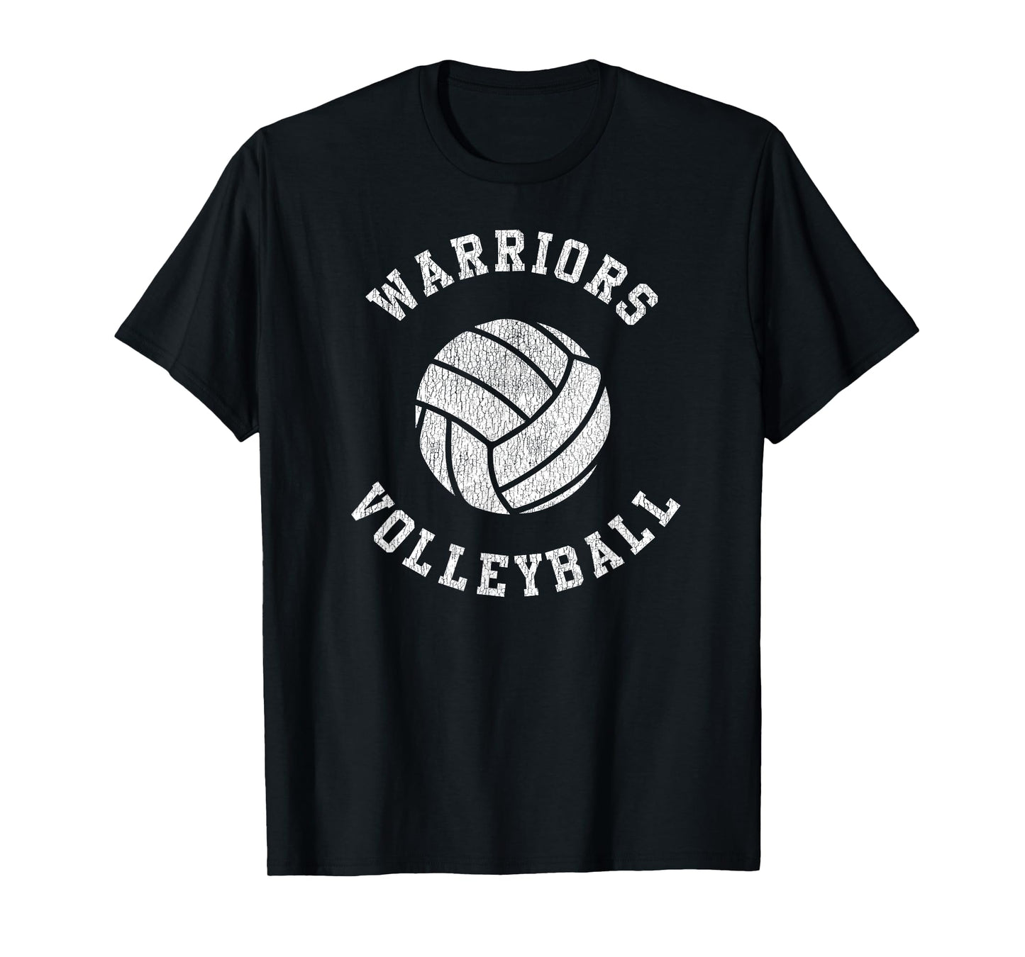 Warriors Volleyball Retro Distressed Team VB Graphic T-Shirt