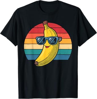 Retro Banana Novelty Fun for Men Women Kids T-Shirt