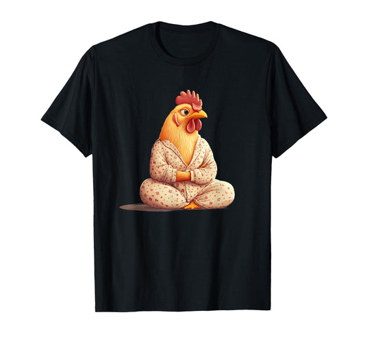 Hilarious Chicken Dressed in Pajamas for Good Sleep T-Shirt