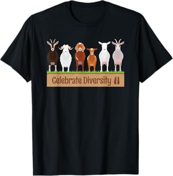 Celebrate Diversity Pet Funny Goats Shirts for Goat Lovers T-Shirt