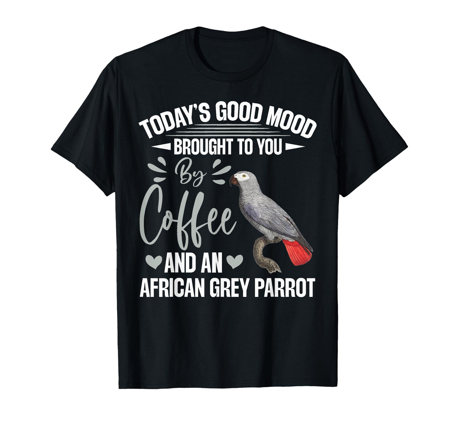 Parrot African Grey Clothing Black African Grey Parrot Themed Men's T-Shirt