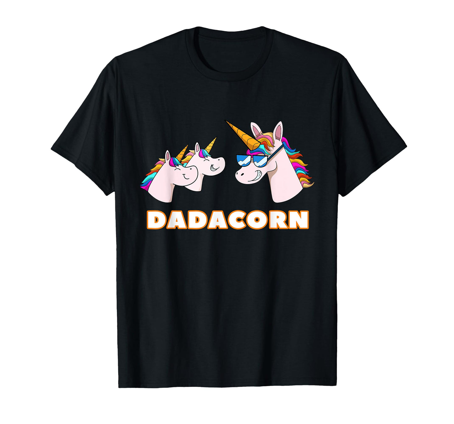 Dadacorn Daddy Unicorn 2 Children Father's Day Dad T-Shirt