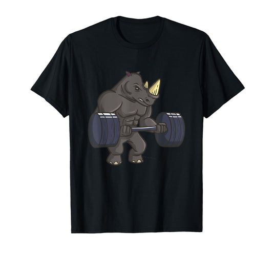 Rhinoceros Powerlifting Weightlifting Gym Rhino Lovers Gift T-Shirt