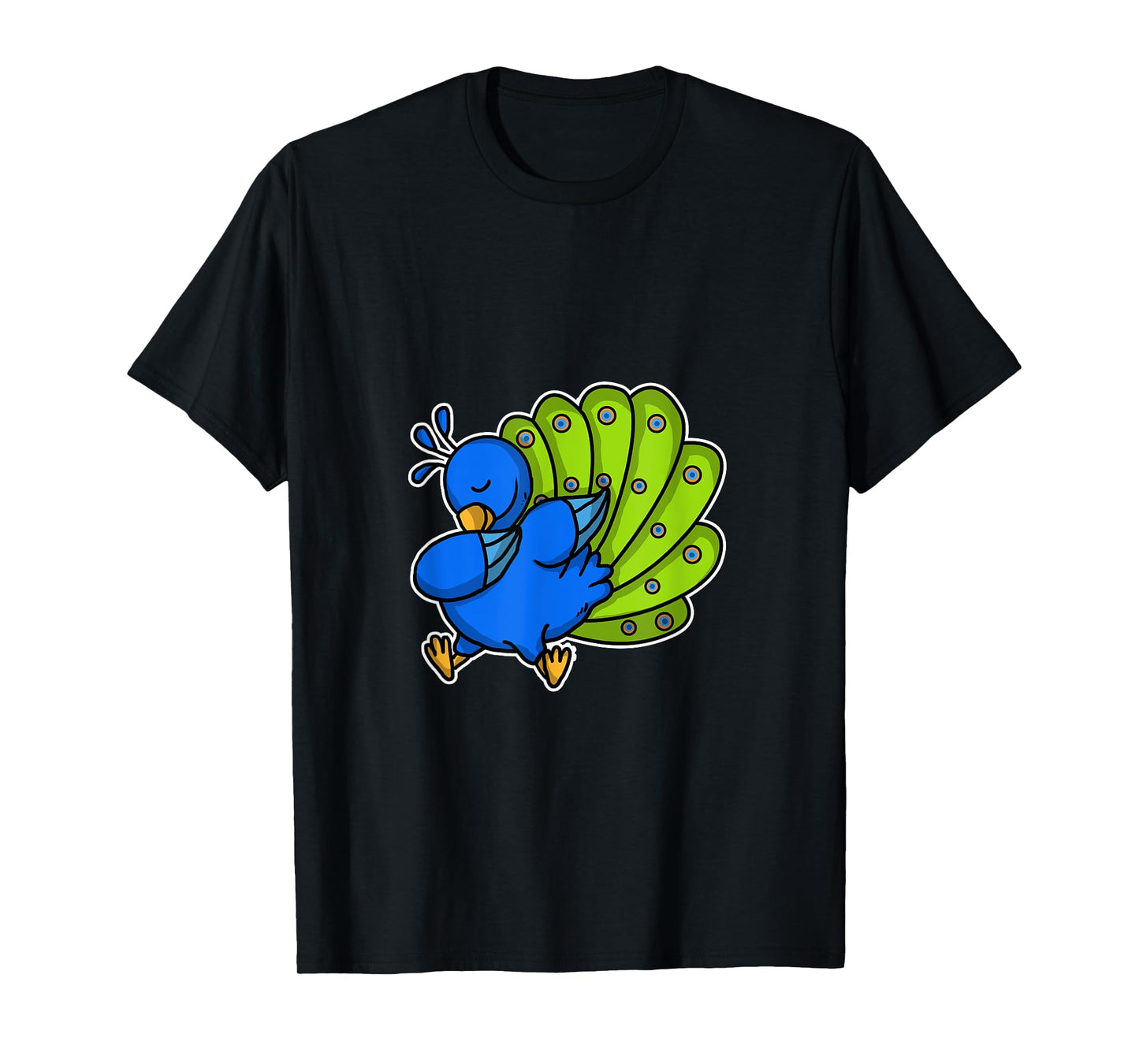 Funny Dabbing Peacock Gift Colourful Bird Dab Dance T-Shirt