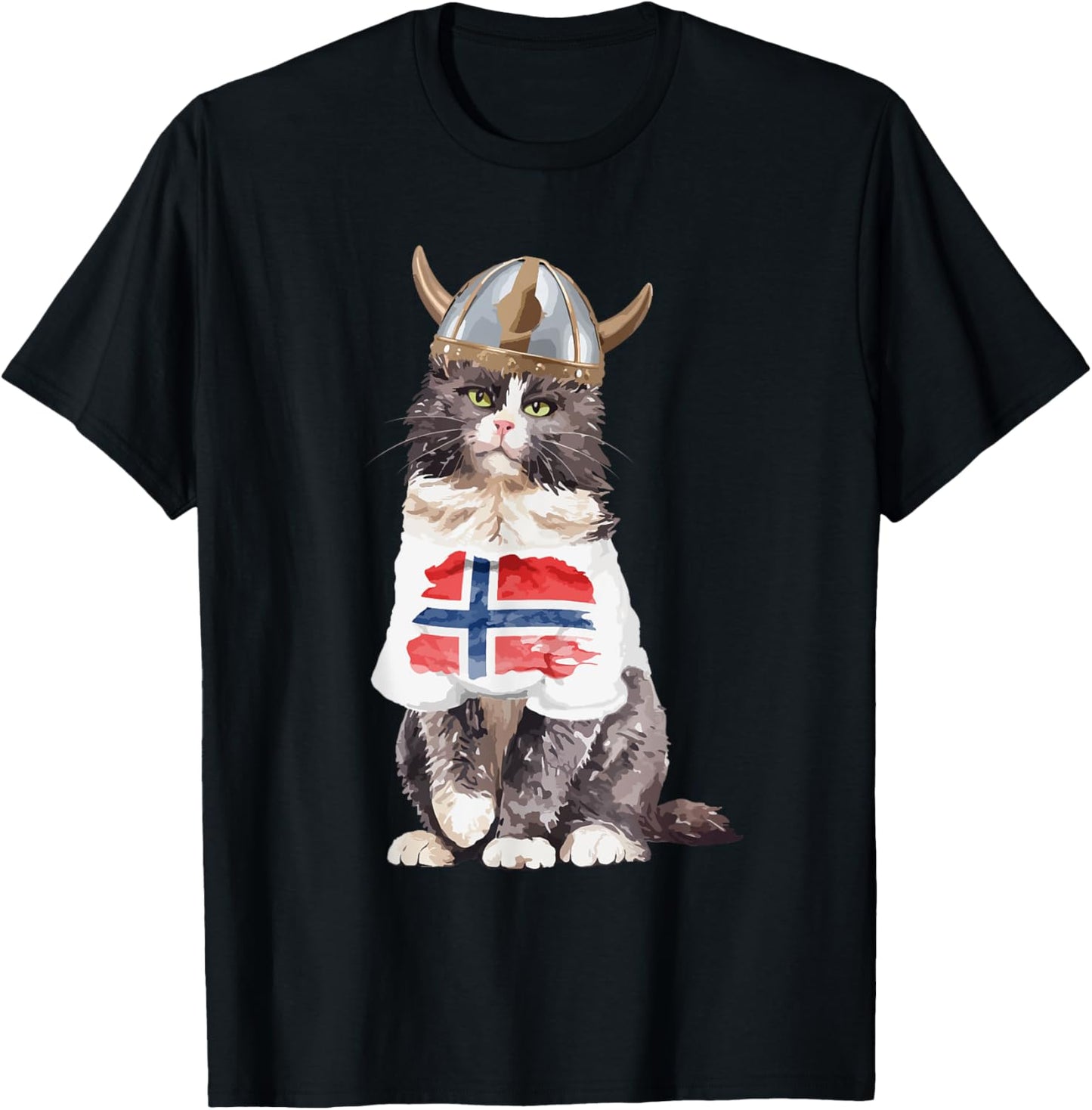 Norwegian Forest Cat Norway Flag T-Shirt