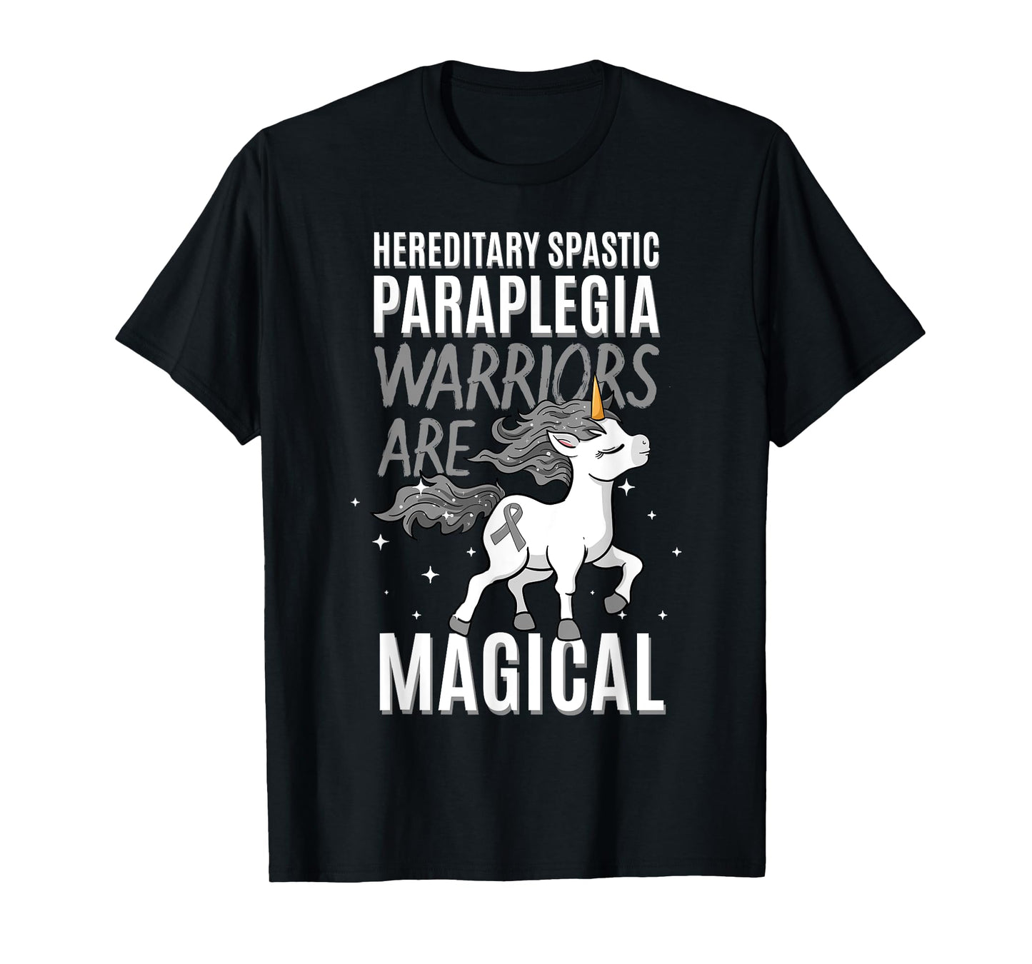 Hereditary Spastic Paraplegia Warrior HSP Awareness Unicorn T-Shirt