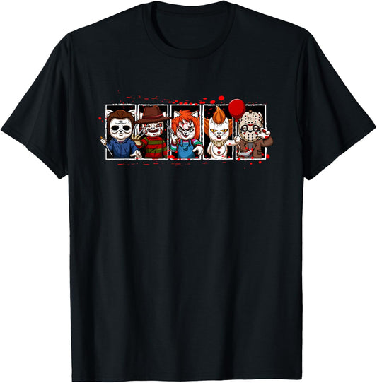My Little Horror Crew - Halloween Horror Movie Cats T-Shirt