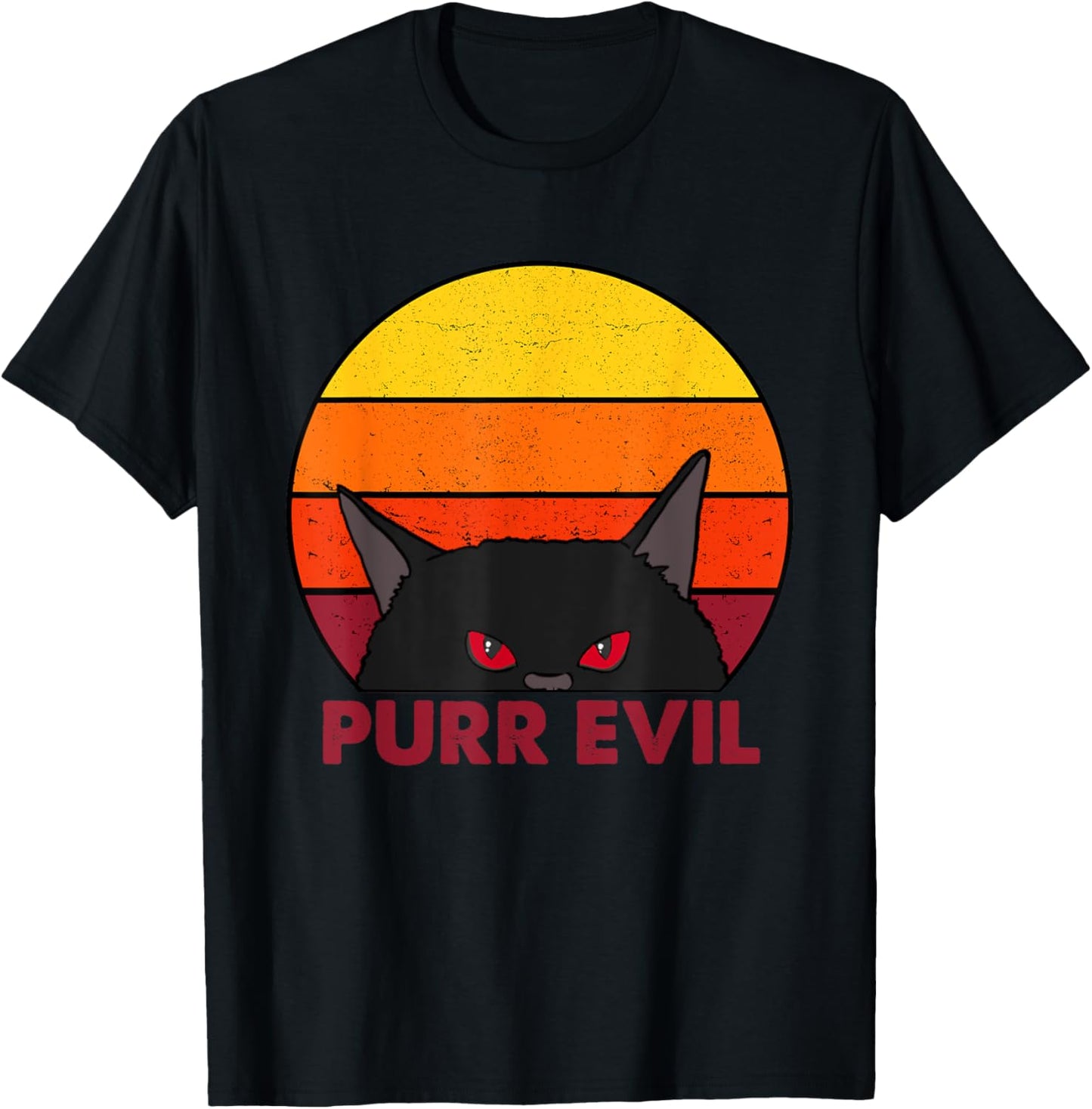 Satanic Cat Evil Black Cat Funny Purr Evil Cat T-Shirt