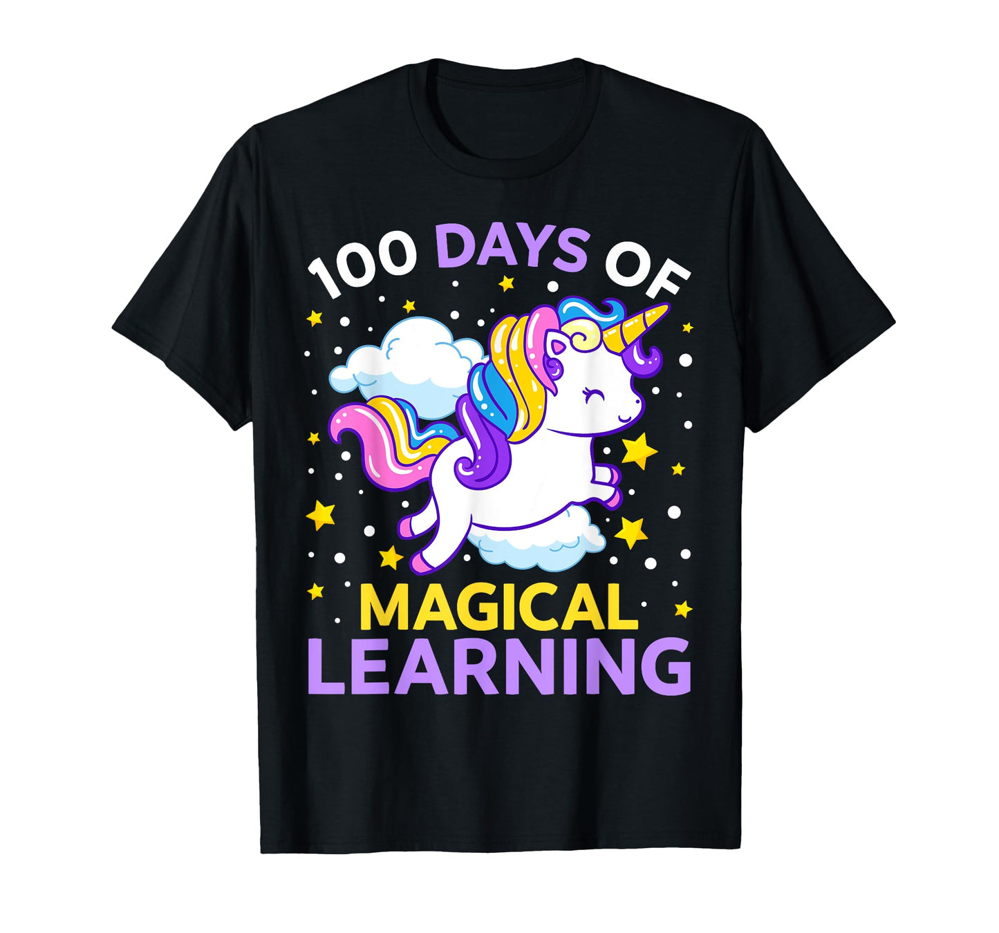 100th Day of School Unicorn Girls 100 Days of Kindergarten T-Shirt