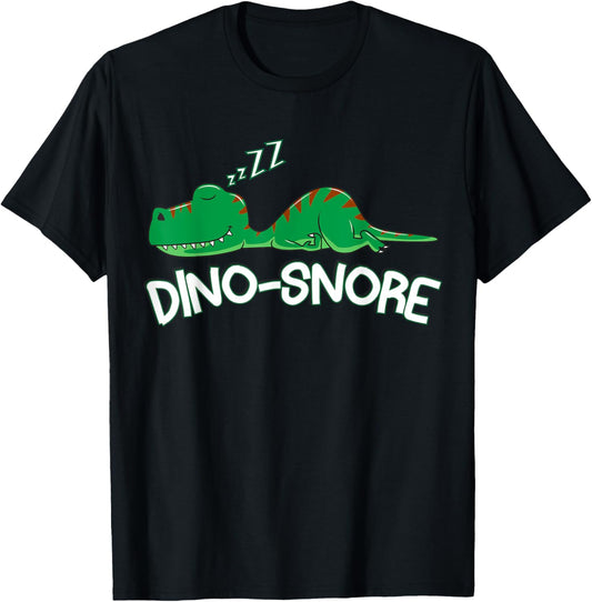 Dino Snore Sleeping T-Rex Dinosaur Pyjamas Snoring T-Shirt