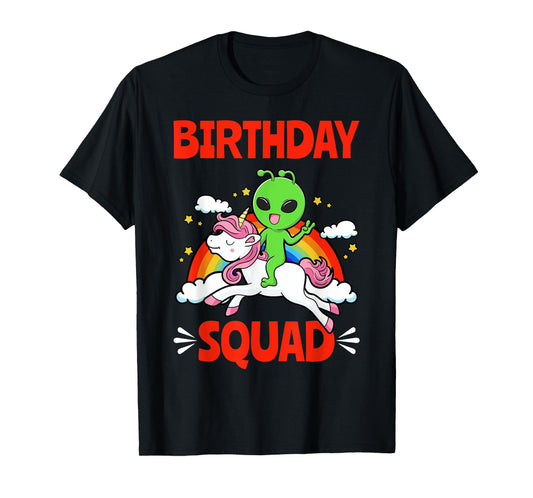 Birthday Alien Rainbow Unicorn Exobiology Astrobiology T-Shirt