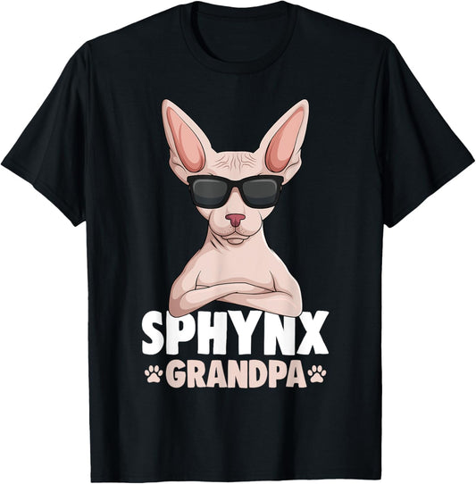 Sphynx Grandpa Cat Sphinx Hairless Cat Owner T-Shirt