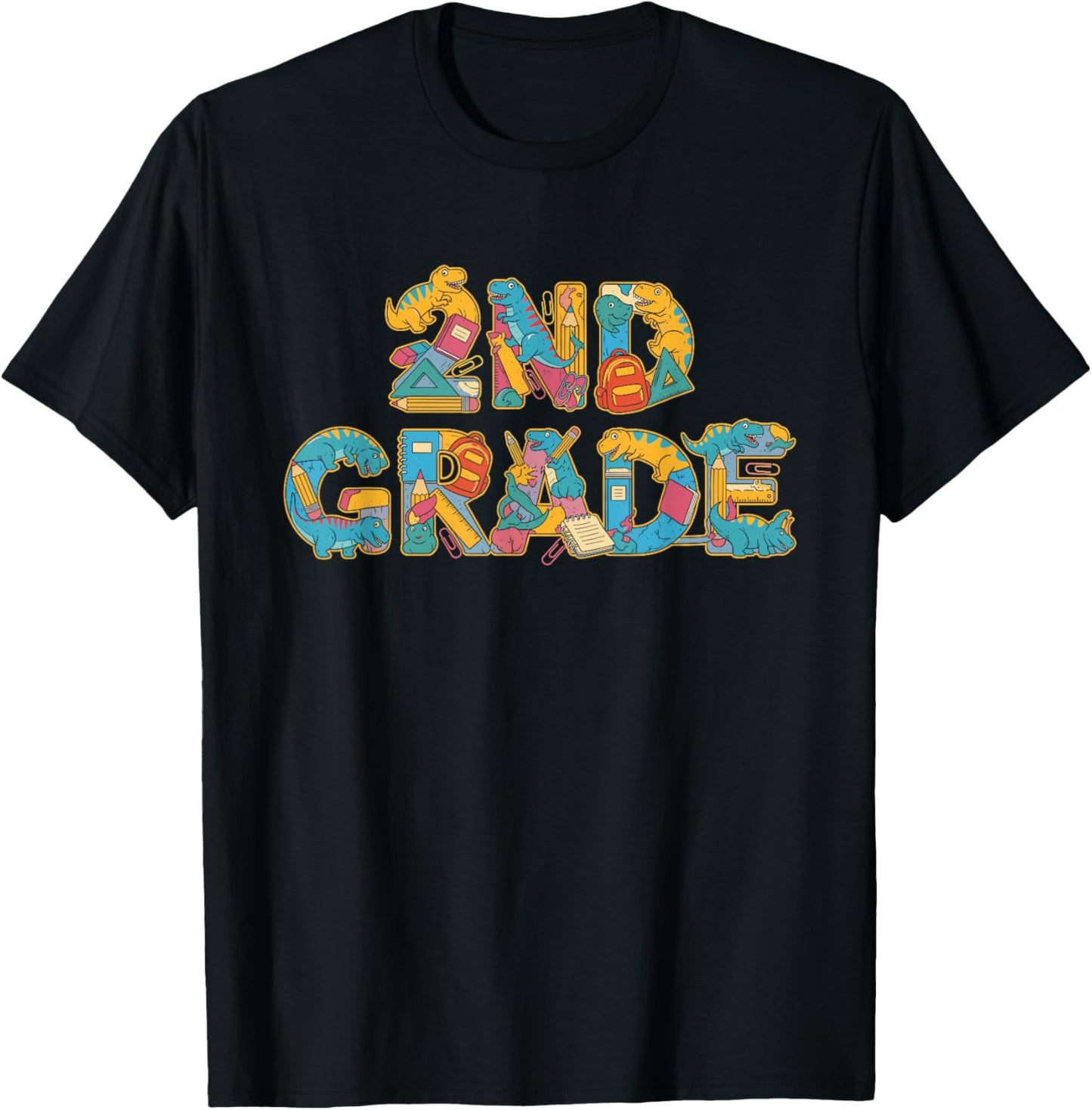 Funny Dinosaur 2nd Grade T Rex Back to School Kids Boys T-Shirt
