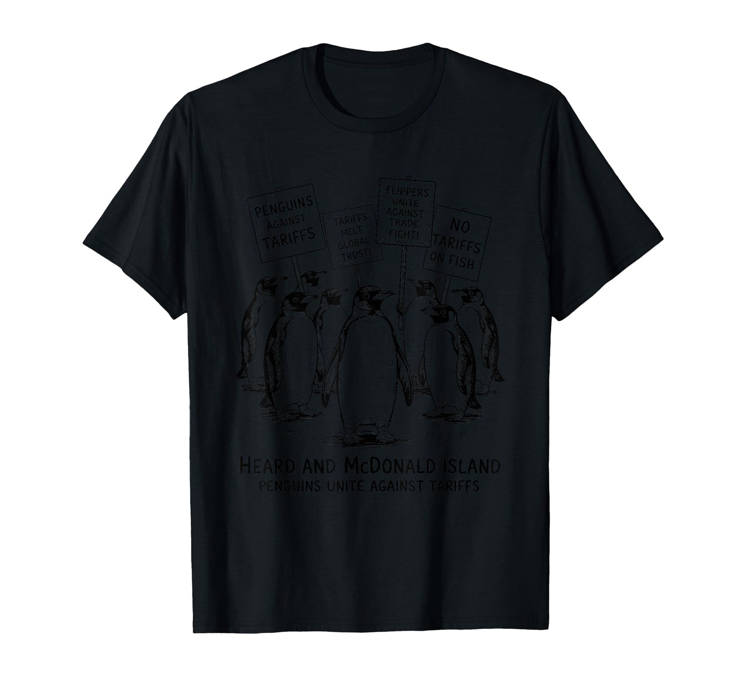 Penguins Against Anti Tariffs Protest Penguin Resist T-Shirt