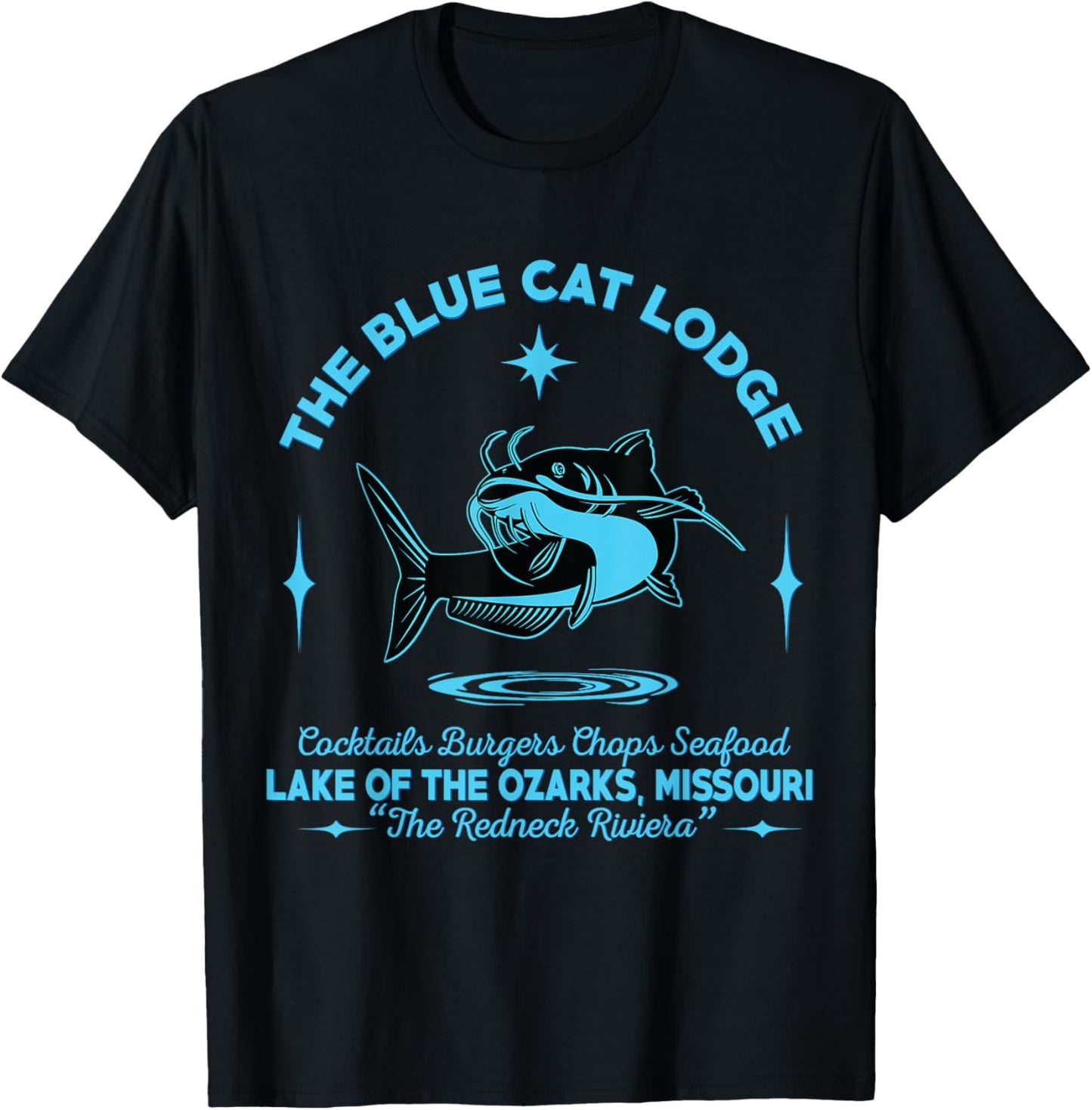 The Blue Cat Lodge lake of the ozarks Missouri classic fish T-Shirt